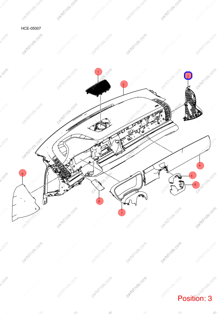 12824626-00|1282462600 | Instrument panel trim | BYD parts | HC-5306140A-00BK | HC5306140A00BK | Han EV | PartsFinds