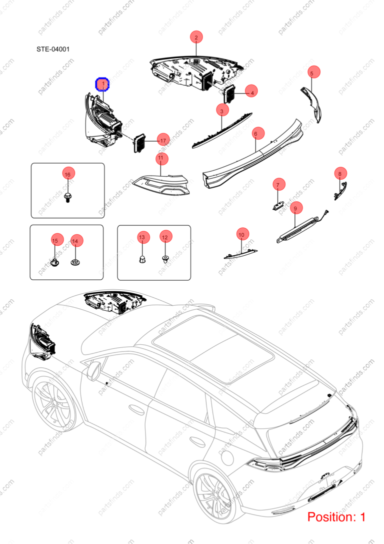 12831774-00|1283177400 | Headlight | BYD parts | STE-4121010A | STE4121010A | Tang EV | PartsFinds