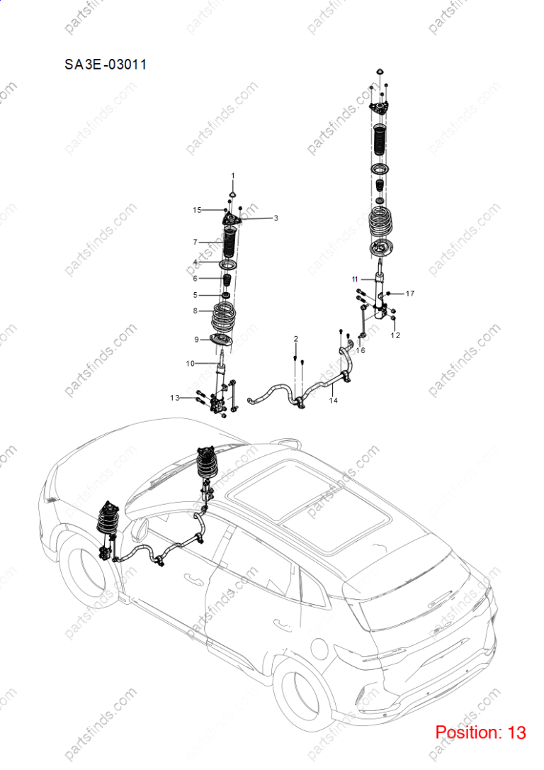 12851462-00|1285146200 | Stabilizer | BYD parts | SA3EA-2906010 | SA3EA2906010 | Song PLUS EV | PartsFinds
