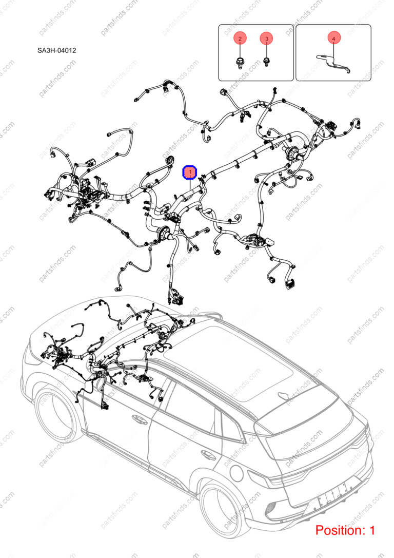 12851537-00|1285153700 | Engine wiring harness | BYD parts | SA3HE-4011100B | SA3HE4011100B | Song PLUS DM-i | PartsFinds