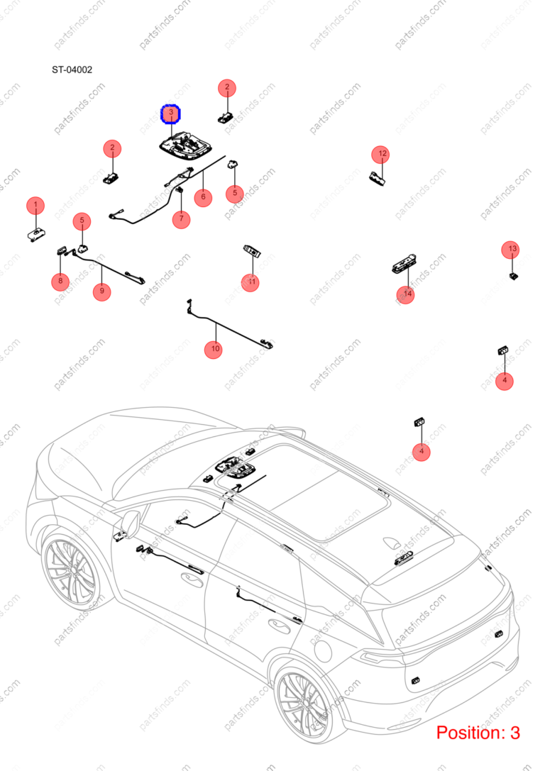 12892841-00|1289284100 | Reading light | BYD parts | ST-4123010F-D1A7 | ST4123010FD1A7 | Tang EV | PartsFinds