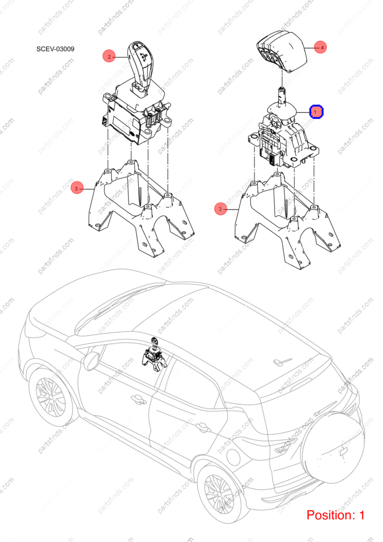 12962541-00|1296254100 | Shift lever assembly | BYD parts | SA2H-1703010C | SA2H1703010C | Atto3 PRO EV | Yuan PRO EV | Song PRO EV | PartsFinds