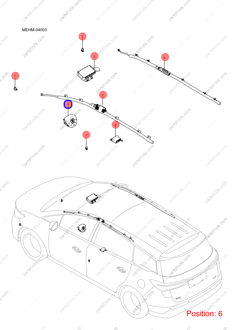 12970090-00|1297009000 | Main airbag | BYD parts | SA3F-5820100-00A7 | SA3F582010000A7 | Song PLUS DM-i | PartsFinds