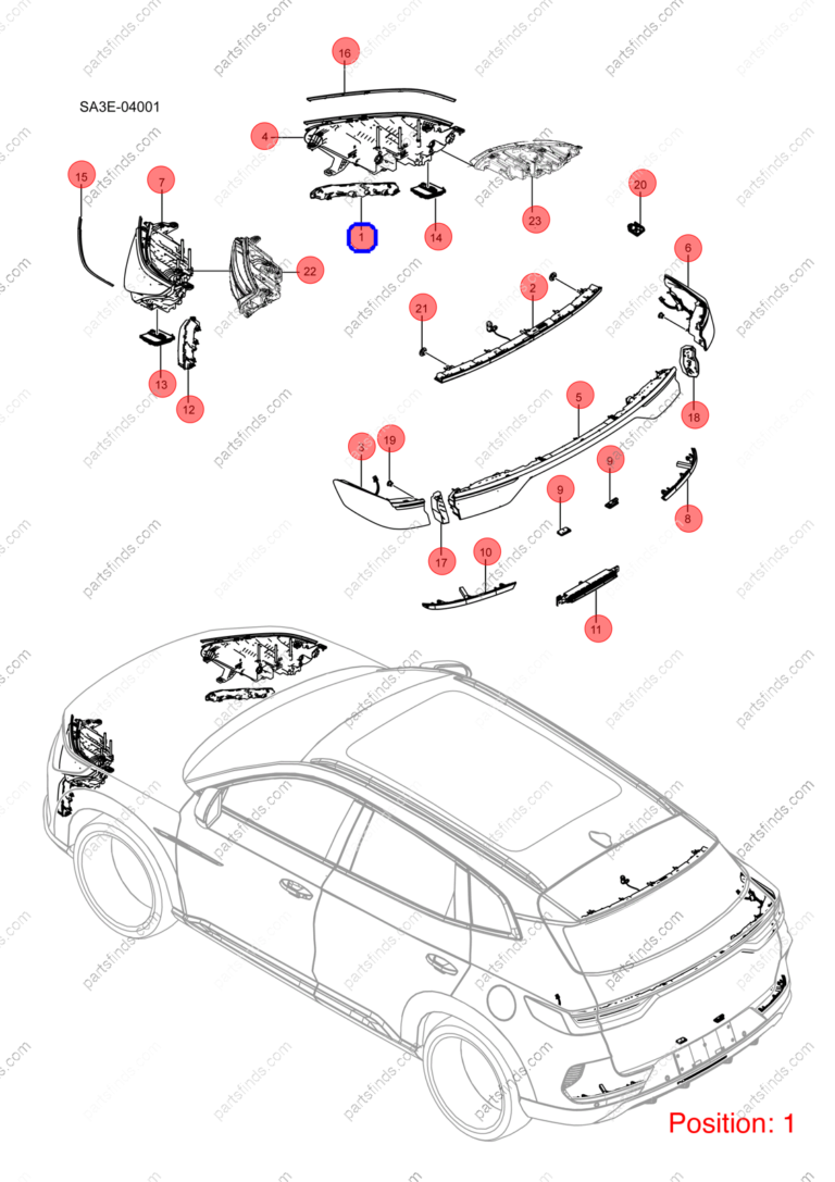 12970108-00|1297010800 | Turn signal light | BYD parts | SA3E-4142100 | SA3E4142100 | Song PLUS EV | PartsFinds