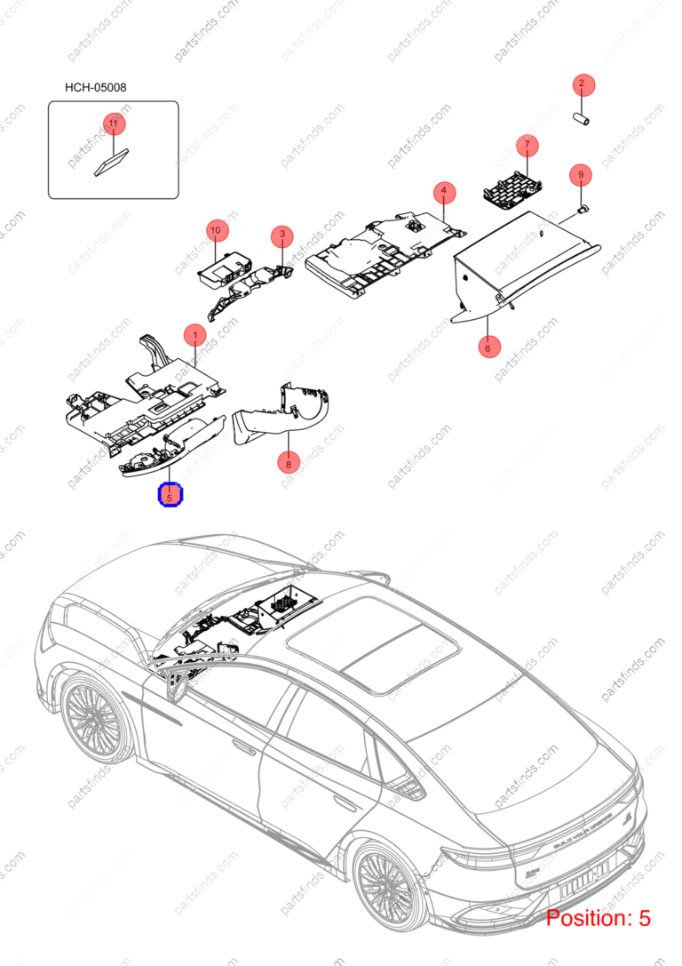 12981496-00|1298149600 | Instrument panel lower guard plate | BYD parts | HC-5306200-00A7 | HC530620000A7 | Han EV | PartsFinds