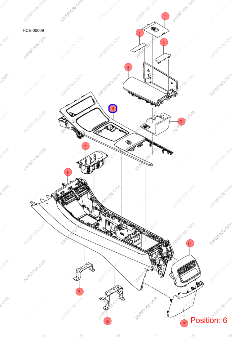 12997844-00|1299784400 | Shift lever trim panel | BYD parts | HC-5305040A-00AP | HC5305040A00AP | Han EV | PartsFinds