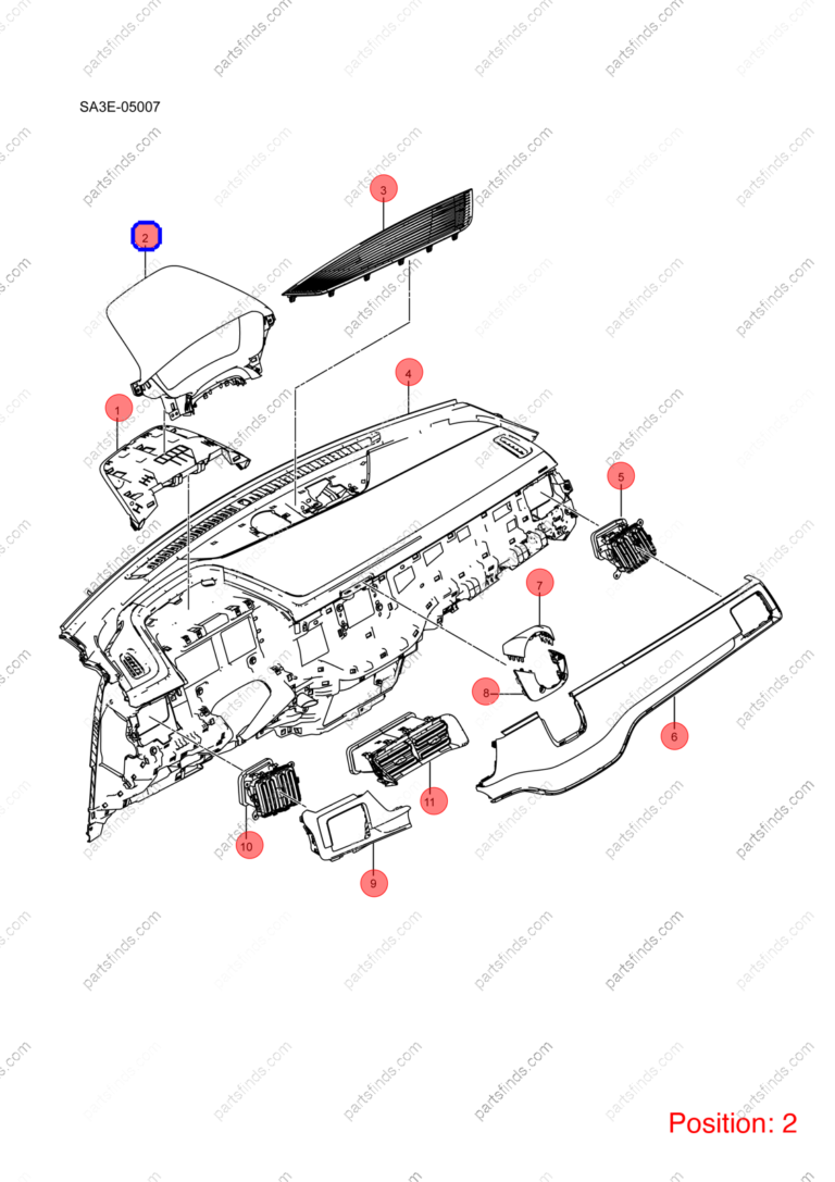 12999657-00|1299965700 | Combination instrument trim panel | BYD parts | SA3F-5306660-00LA1 | SA3F530666000LA1 | Song PLUS EV | Song PLUS DM-i | PartsFinds