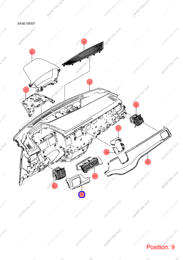 13001011-00|1300101100 | Instrument panel trim | BYD parts | SA3F-5306150-00E3 | SA3F530615000E3 | Song PLUS EV | Song PLUS DM-i | PartsFinds