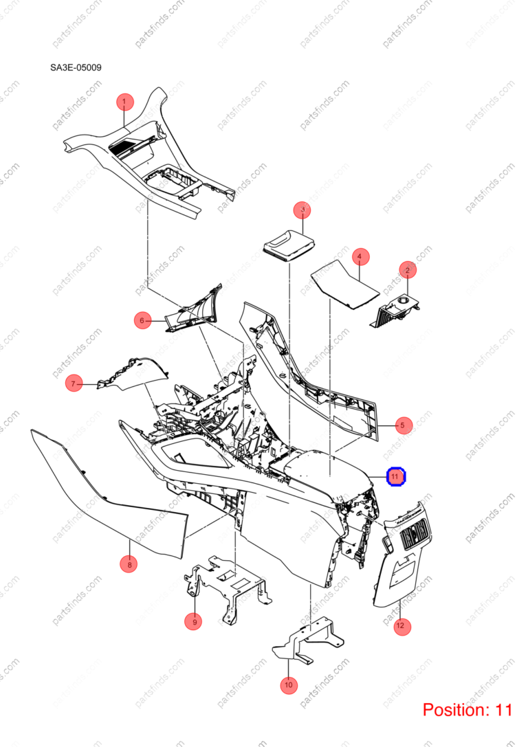13001212-00|1300121200 | Armrest box | BYD parts | SA3FE-5305100-00LA1 | SA3FE530510000LA1 | Song PLUS EV | Song PLUS DM-i | PartsFinds
