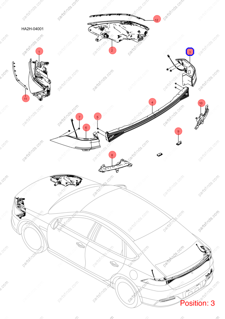 13009506-00|1300950600 | Taillight | BYD parts | HA2HE-4133020 | HA2HE4133020 | Qin PLUS DM-i | PartsFinds