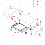 13089169-00|1308916900 | Roof beam | BYD parts | HC-5701311/77 | HC570131177 | Han EV | PartsFinds