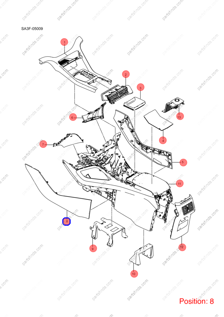13095468-00|1309546800 | Armrest box | BYD parts | SA3FE-5305100B-00A7 | SA3FE5305100B00A7 | Song PLUS DM-i | PartsFinds