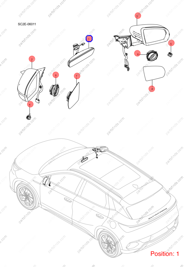 13110600-00|1311060000 | Interior mirror | BYD parts | EM2E-8201100 | EM2E8201100 | Atto3 PLUS EV | Yuan PLUS EV | Atto3 PRO EV | PartsFinds