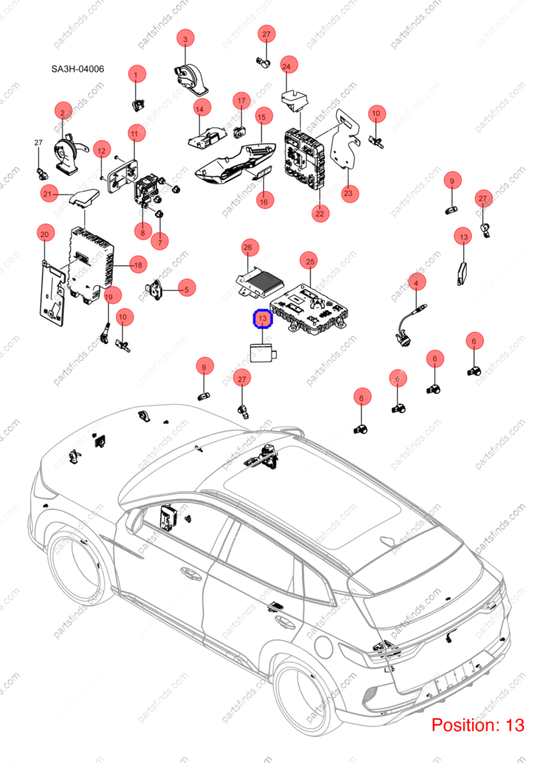 13123772-00|1312377200 | Lane change sensor | BYD parts | SA3H-3603600 | SA3H3603600 | Song PLUS DM-i | PartsFinds