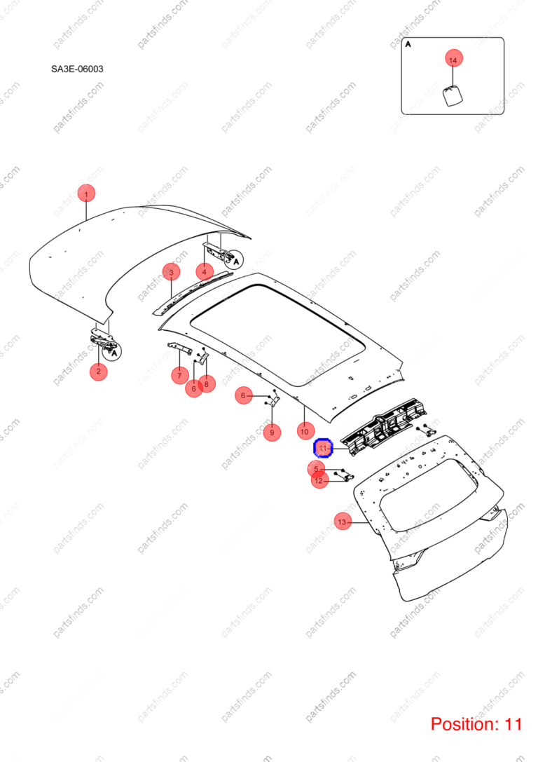 13134411-00|1313441100 | Roof beam | BYD parts | SA3F-5701300/70 | SA3F570130070 | Song PLUS EV | Song PLUS DM-i | PartsFinds