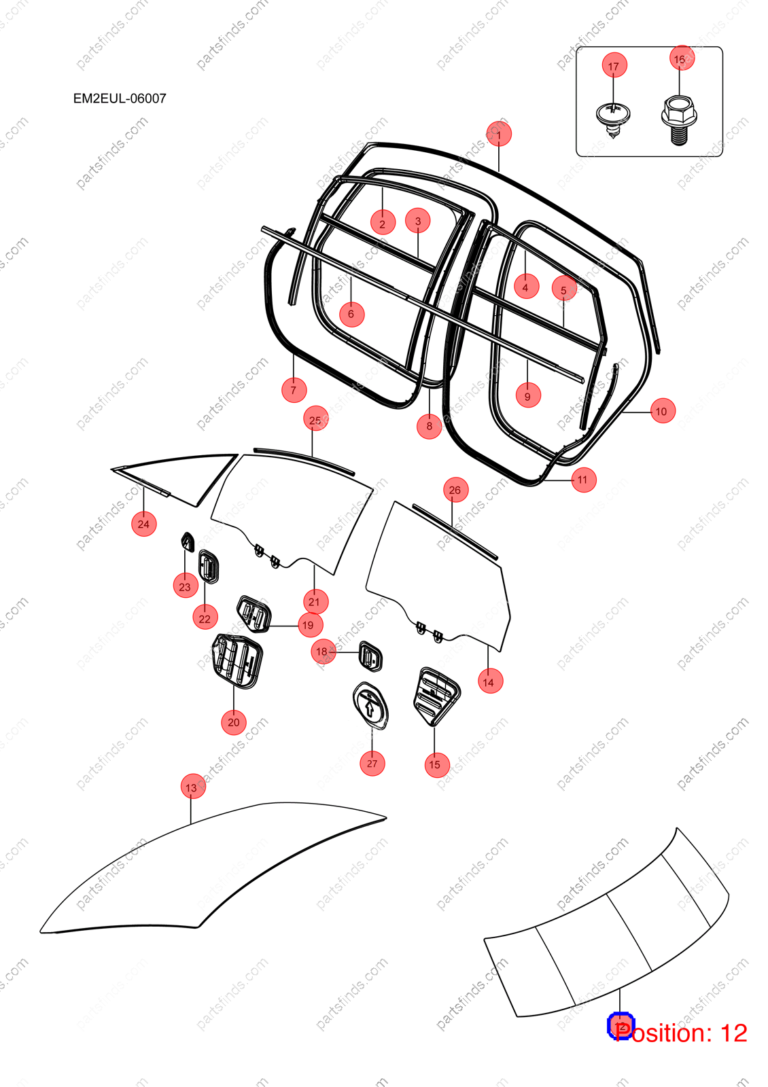 13136649-00|1313664900 | Windshield | BYD parts | EM2E-6303100A | EM2E6303100A | Dolphin EV | PartsFinds