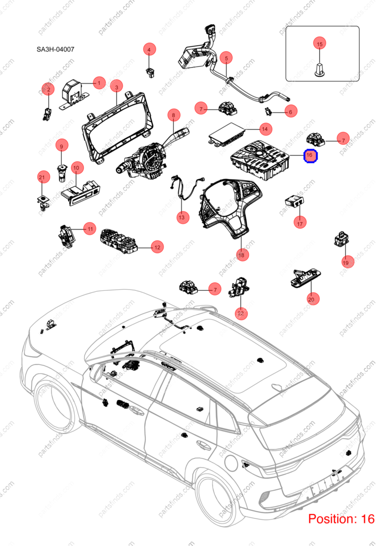 13137606-00|1313760600 | Shift lever trim panel | BYD parts | TA-1703040T-E2 | TA1703040TE2 | Song PLUS DM-i | PartsFinds