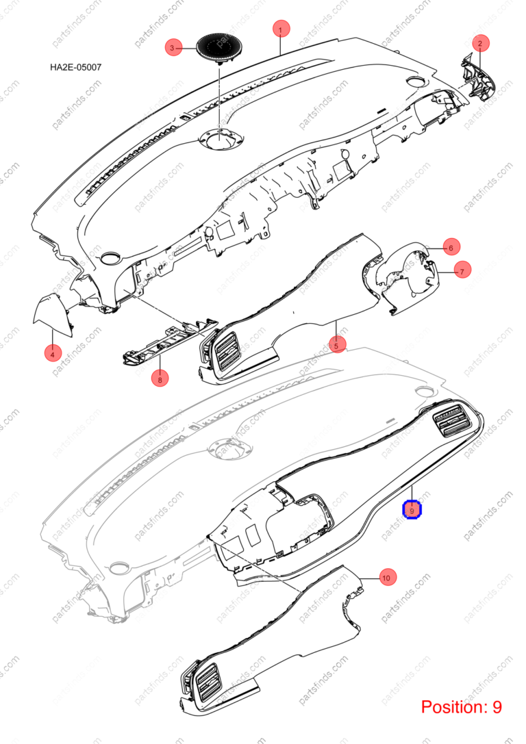 13165091-00|1316509100 | Instrument panel trim | BYD parts | HA2HE-5306140A-00ZL | HA2HE5306140A00ZL | Qin PLUS DM-i | PartsFinds