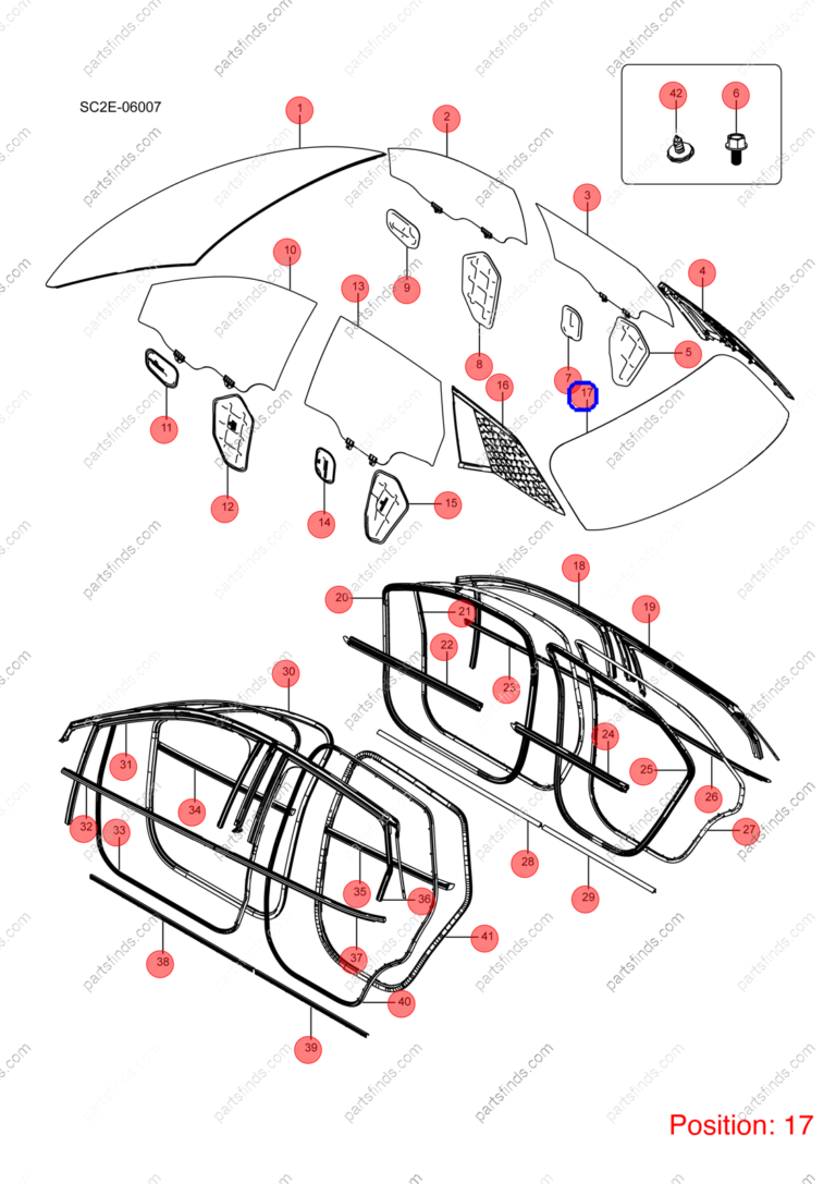 13171273-00|1317127300 | Windshield | BYD parts | SC2E-6303100A | SC2E6303100A | Atto3 PLUS EV | Yuan PLUS EV | PartsFinds