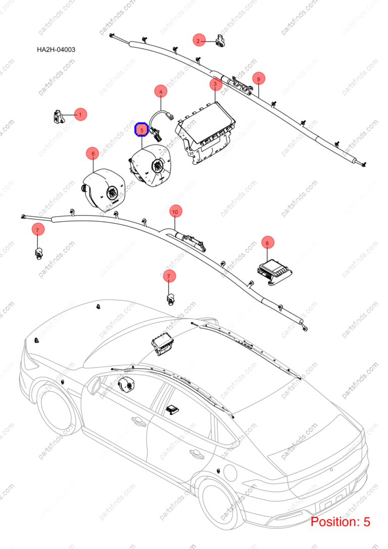 13175866-00|1317586600 | Main airbag | BYD parts | HA2HE-5820100-00A7 | HA2HE582010000A7 | Qin PLUS DM-i | PartsFinds