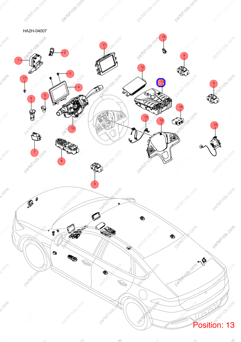 13195600-00|1319560000 | Shift lever trim panel | BYD parts | HA2E-1703040D-00BX | HA2E1703040D00BX | Qin PLUS DM-i | PartsFinds