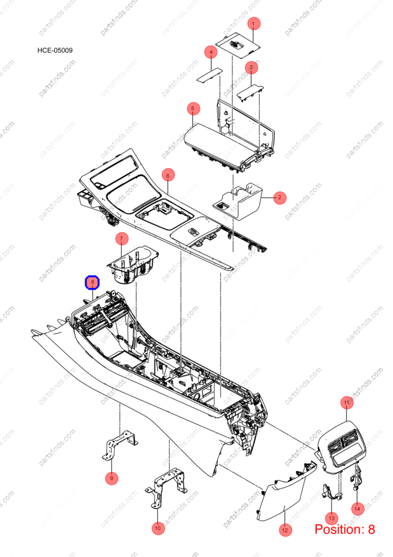 13210059-00|1321005900 | Armrest box | BYD parts | HCE-5305100D-00ZM | HCE5305100D00ZM | Han EV | PartsFinds