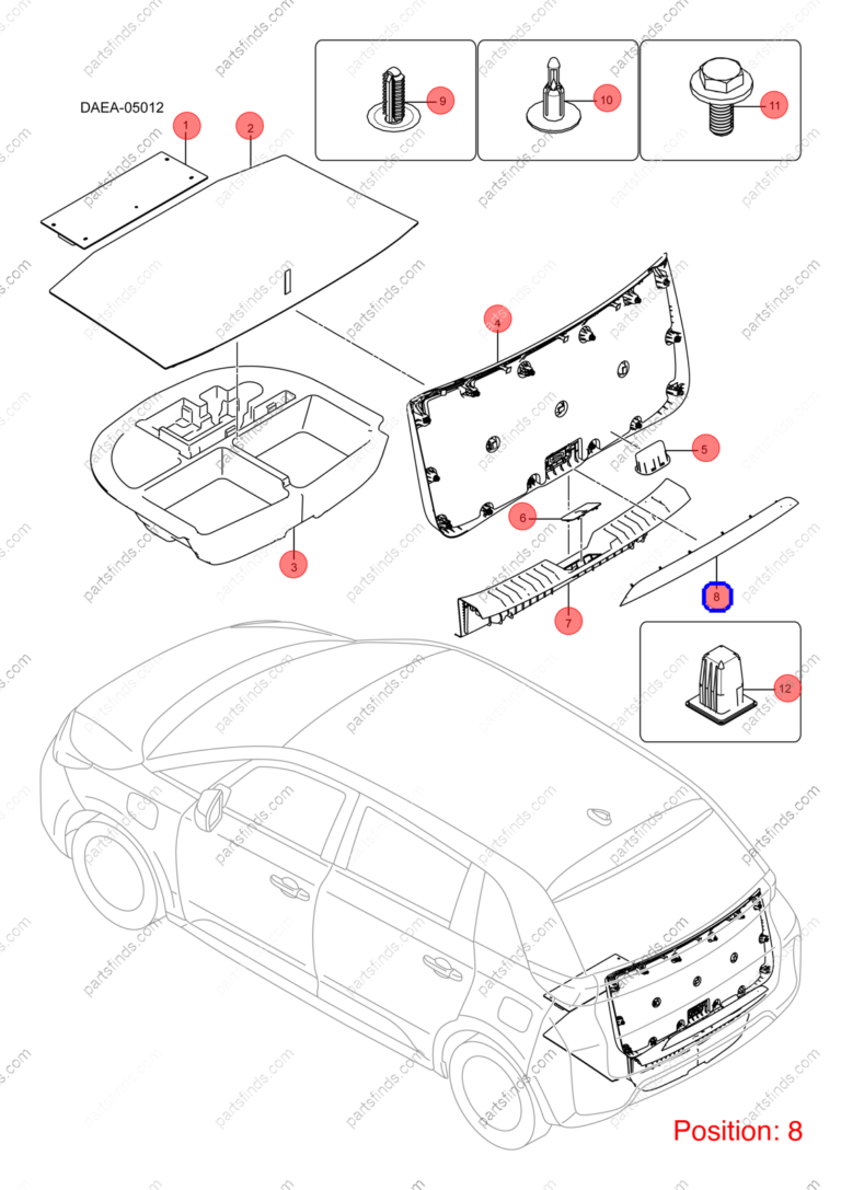 13221385-00|1322138500 | Tailgate exterior trim strip | BYD parts | DAEA-5506131A | DAEA5506131A | D1 EV | PartsFinds