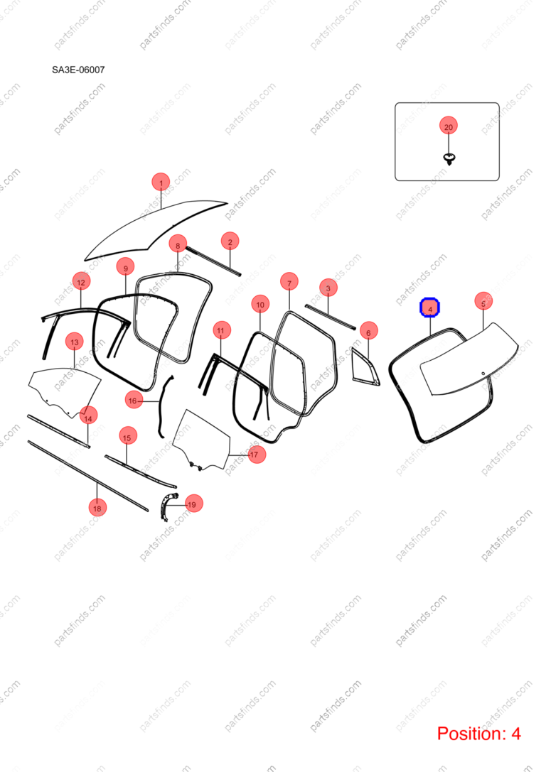 13229374-00|1322937400 | Tailgate rubber strip | BYD parts | SA3F-5407115B | SA3F5407115B | Song PLUS EV | Song PLUS DM-i | PartsFinds