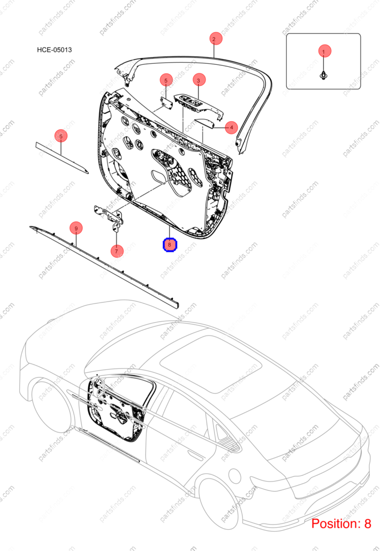 13276714-00|1327671400 | Door panel | BYD parts | HC-6102100F-00ZM | HC6102100F00ZM | Han EV | PartsFinds