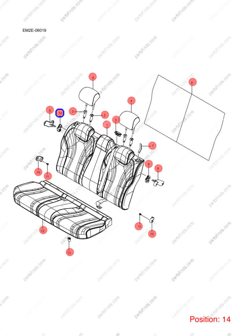 13309046-00|1330904600 | Seat lock mechanism | BYD parts | EM2E-7005680 | EM2E7005680 | Dolphin EV | PartsFinds