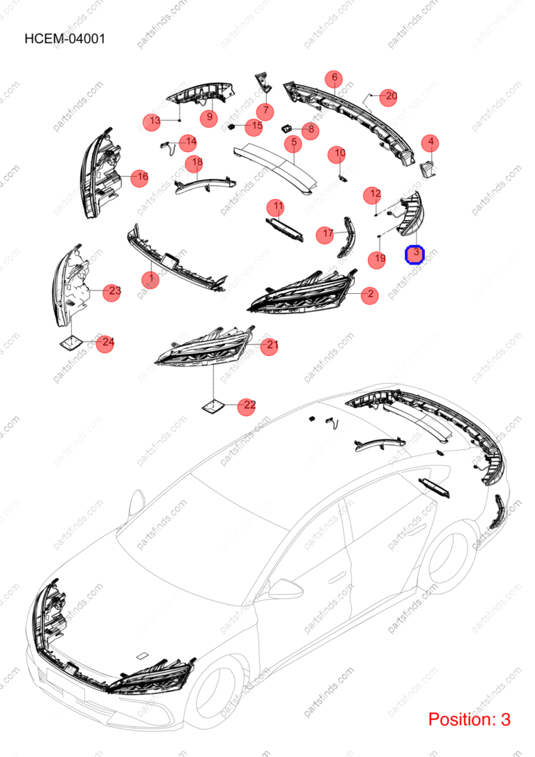 13336772-00|1333677200 | Taillight | BYD parts | HCEF-4133010 | HCEF4133010 | Han EV | PartsFinds