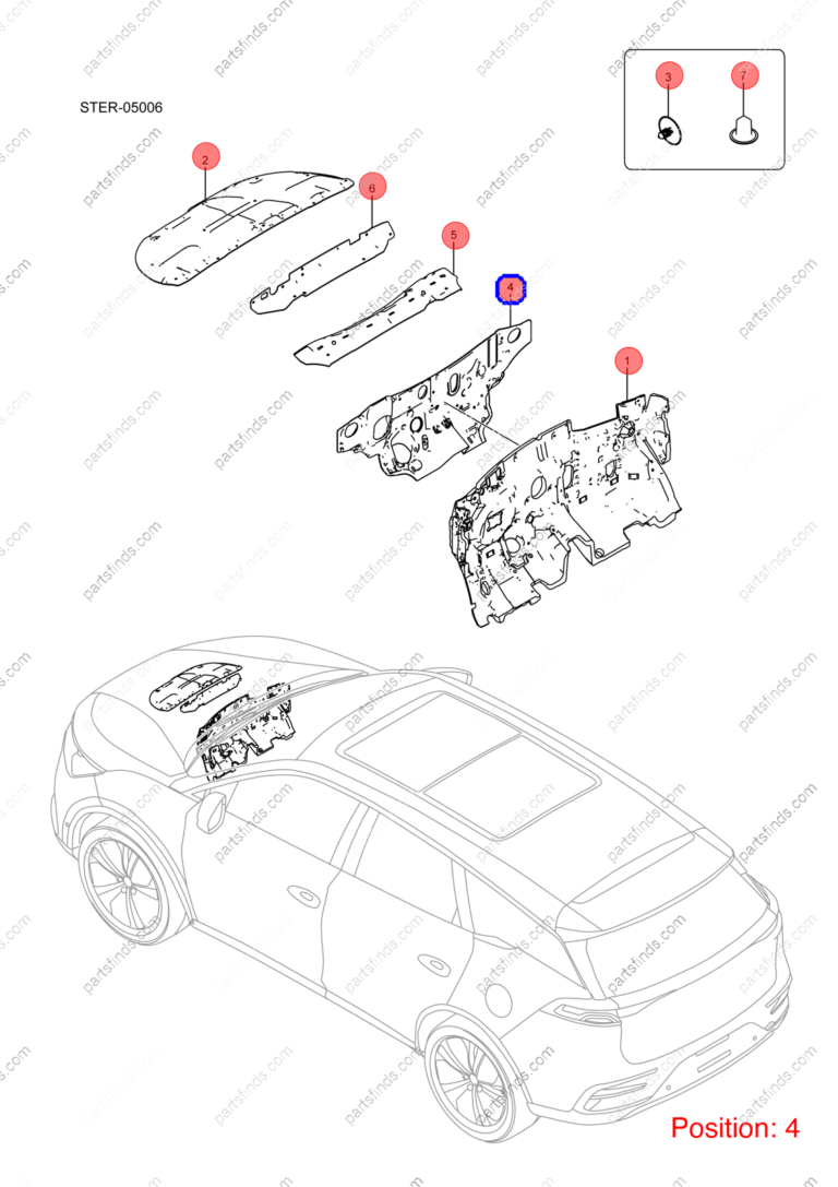 13337903-00|1333790300 | Firewall insulation cotton | BYD parts | STER-5310121 | STER5310121 | Tang EV | PartsFinds