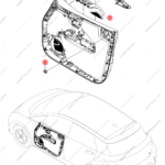 13339750-00|1333975000 | Door panel upper trim | BYD parts | EM2E-6102130-00LAS | EM2E610213000LAS | Dolphin EV | PartsFinds