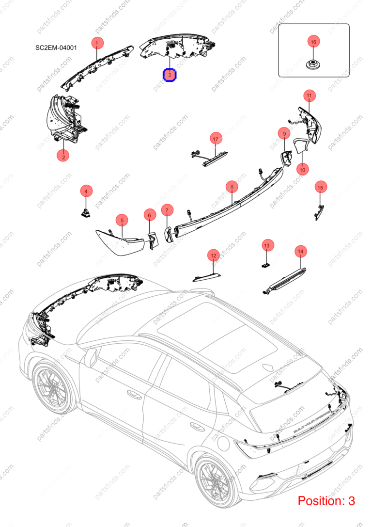 13352157-00|1335215700 | Headlight | BYD parts | SC2E-4121020A | SC2E4121020A | Atto3 PLUS EV | Yuan PLUS EV | PartsFinds
