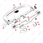 13364335-00|1336433500 | Instrument panel trim | BYD parts | HA2HK-5306140A | HA2HK5306140A | KING DM-i | Chazor DM-i | Seal5 DM-i | PartsFinds