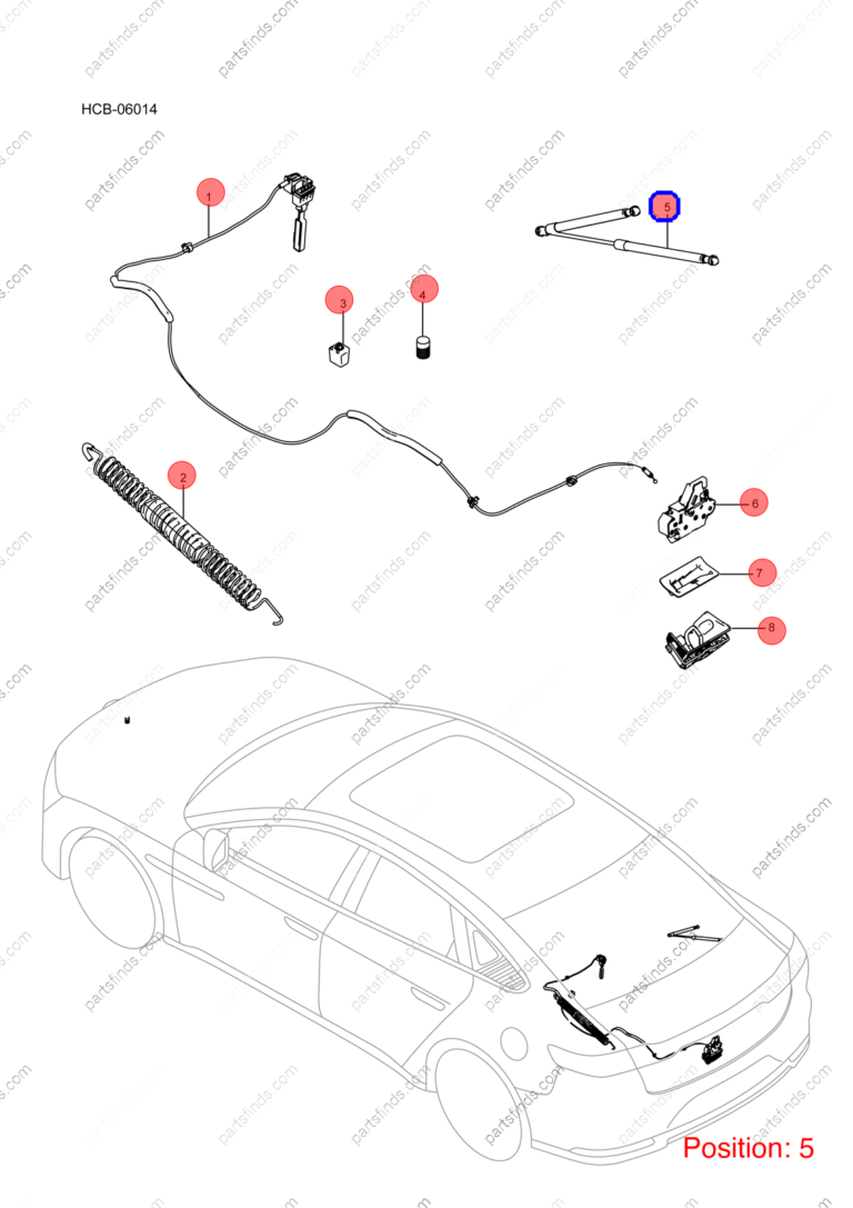 13386905-00|1338690500 | Tailgate Lift Support | BYD parts | HCHY-5606919A | HCHY5606919A | Han EV | PartsFinds