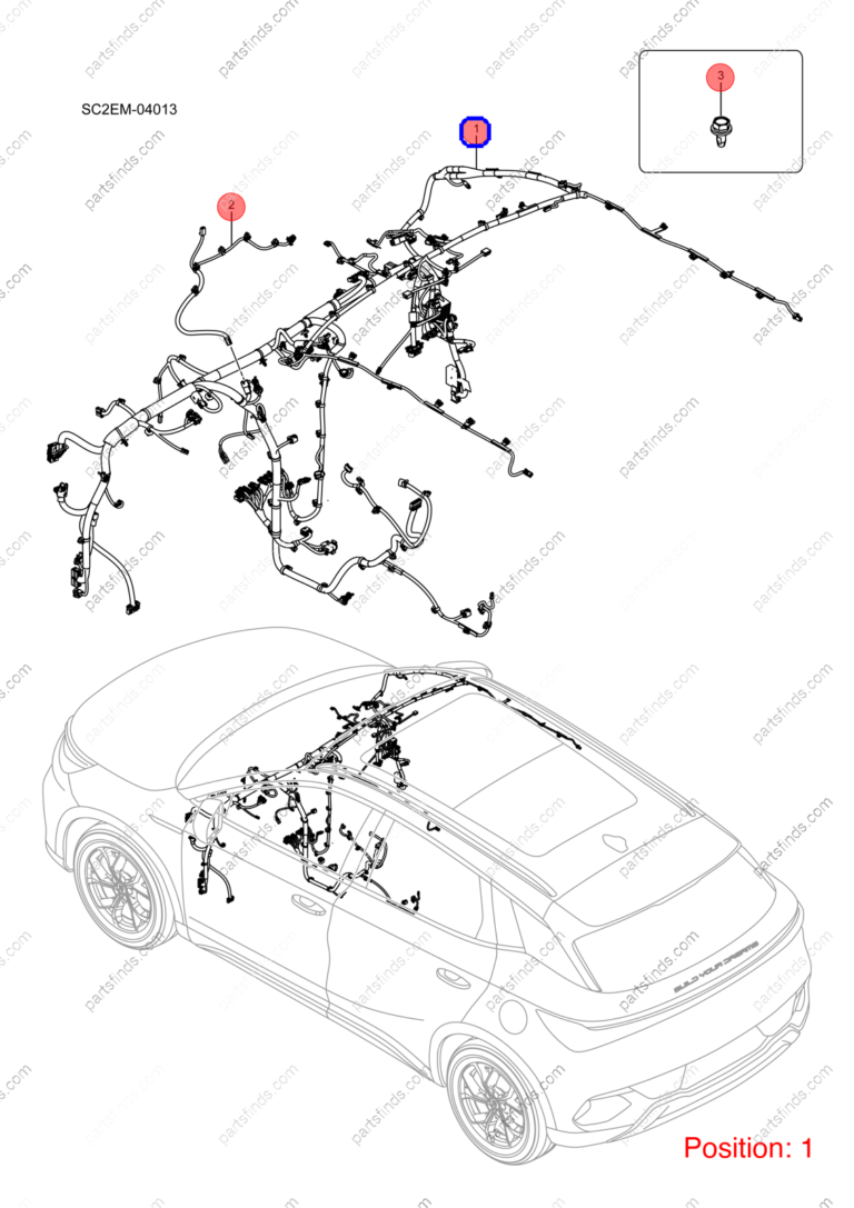 13390092-00|1339009200 | Instrument panel wiring harness | BYD parts | SC2EM-4003100B | SC2EM4003100B | Atto3 PLUS EV | Yuan PLUS EV | PartsFinds