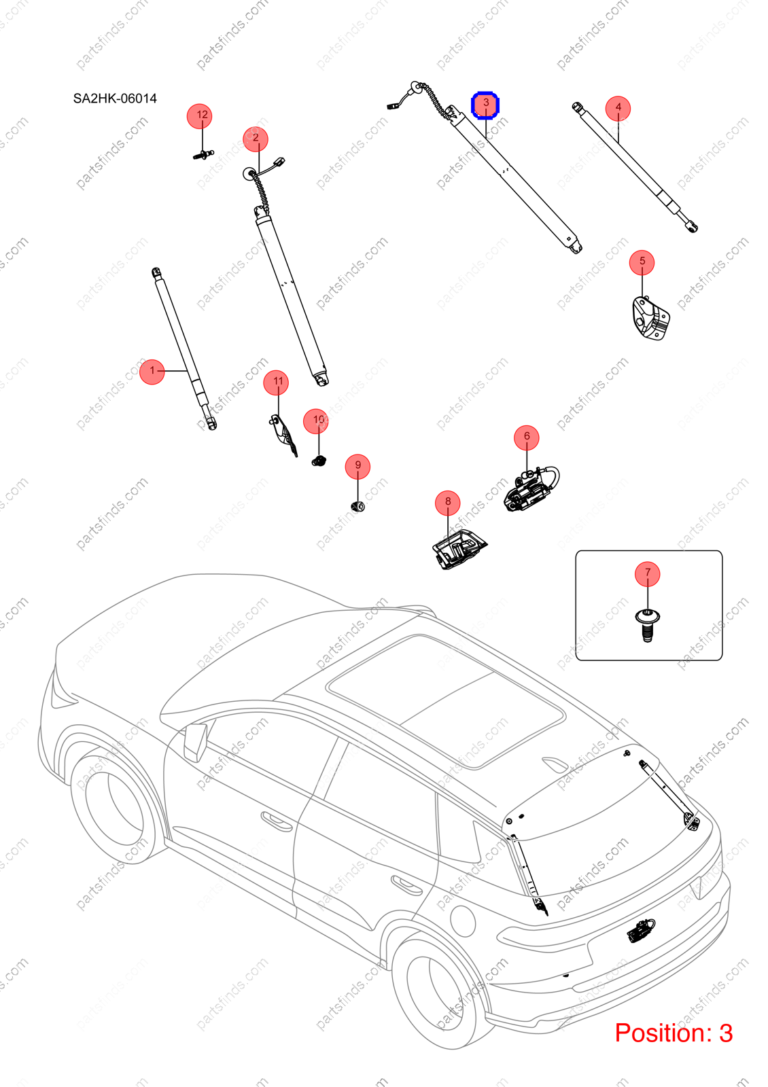 13393987-00|1339398700 | Tailgate Lift Support | BYD parts | SA2FC-6309512A | SA2FC6309512A | Song PRO DM-i | PartsFinds