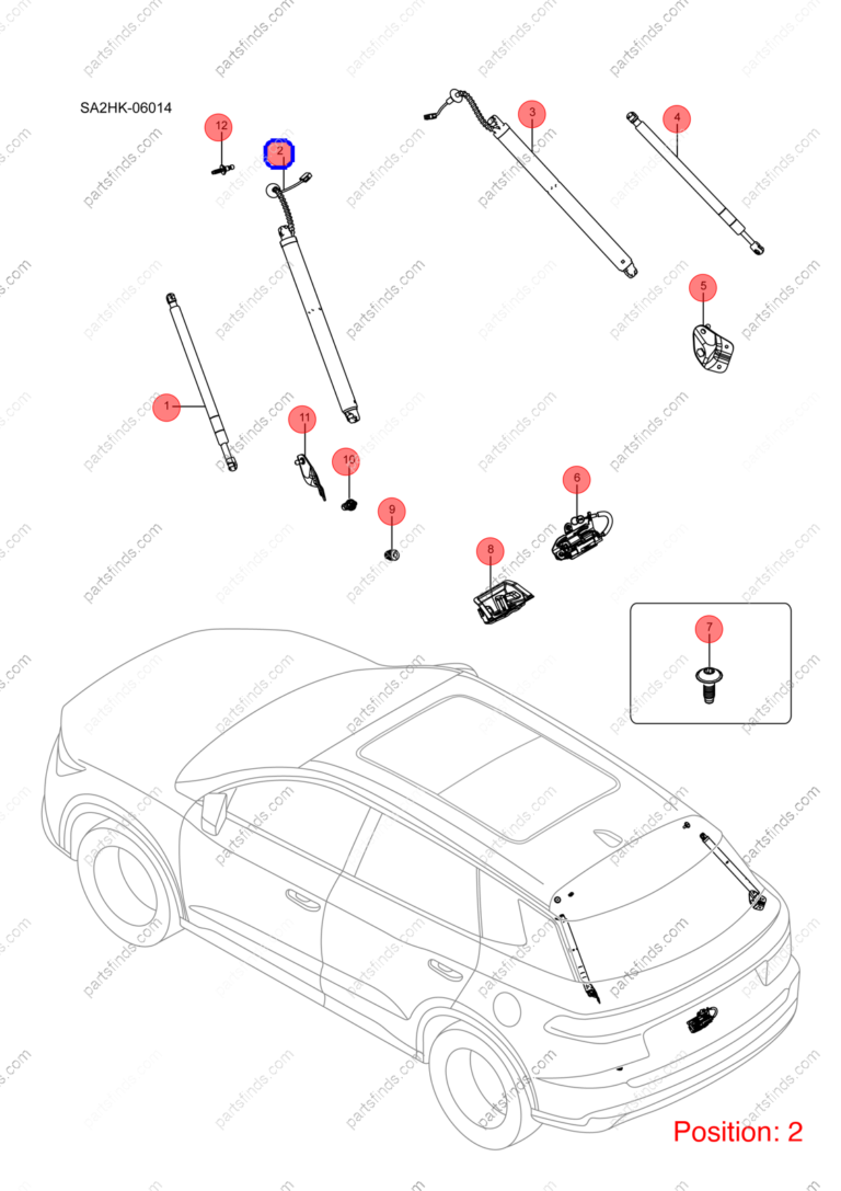 13393988-00|1339398800 | Tailgate Lift Support | BYD parts | SA2FC-6309511A | SA2FC6309511A | Song PRO DM-i | PartsFinds