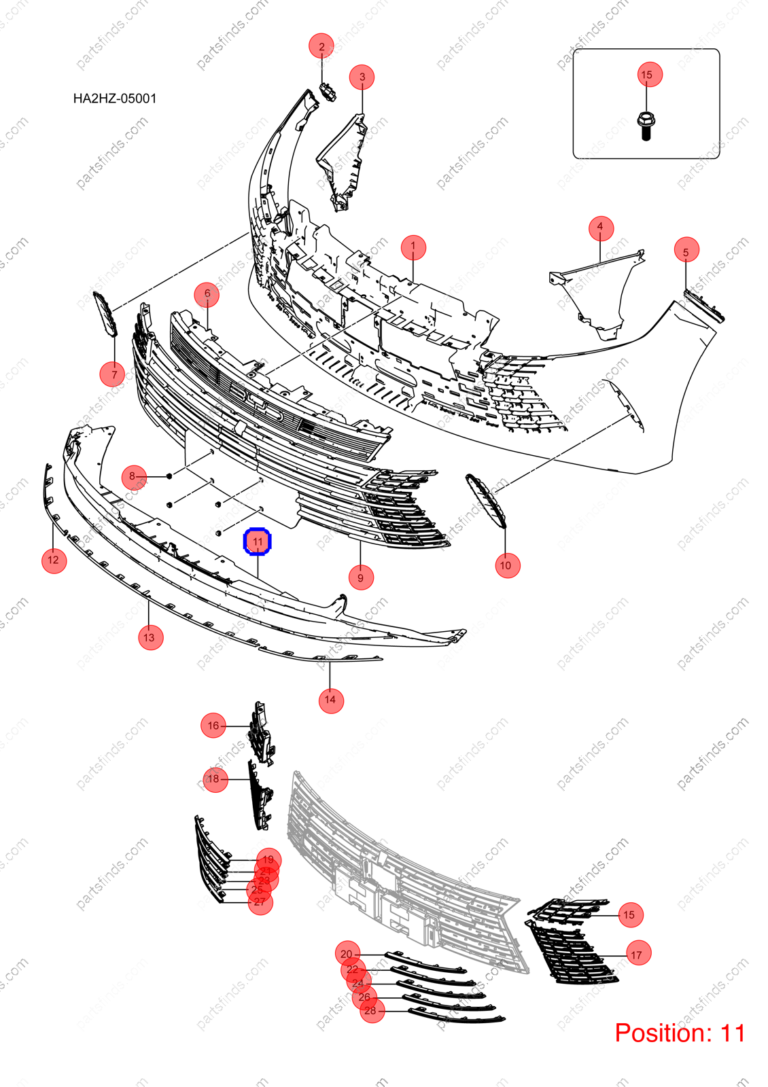 13409632-00|1340963200 | Bumper grille | BYD parts | HA2HK-2803112 | HA2HK2803112 | KING DM-i | Chazor DM-i | Seal5 DM-i | PartsFinds