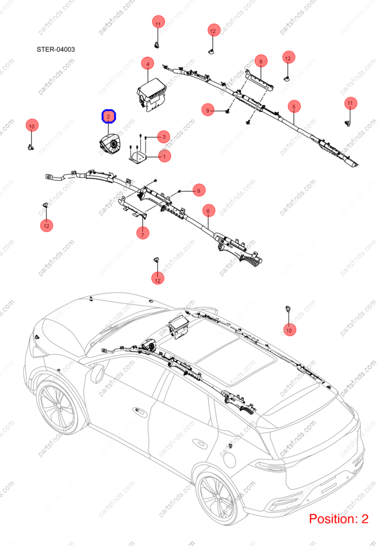 13409962-00|1340996200 | Main airbag | BYD parts | STHA-5820100P-00LA1 | STHA5820100P00LA1 | Tang EV | PartsFinds