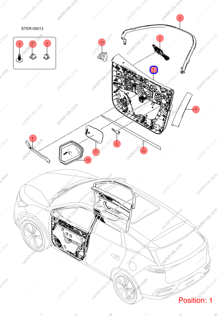13412009-00|1341200900 | Door panel | BYD parts | STHA-6102100B-D4DY | STHA6102100BD4DY | Tang EV | PartsFinds