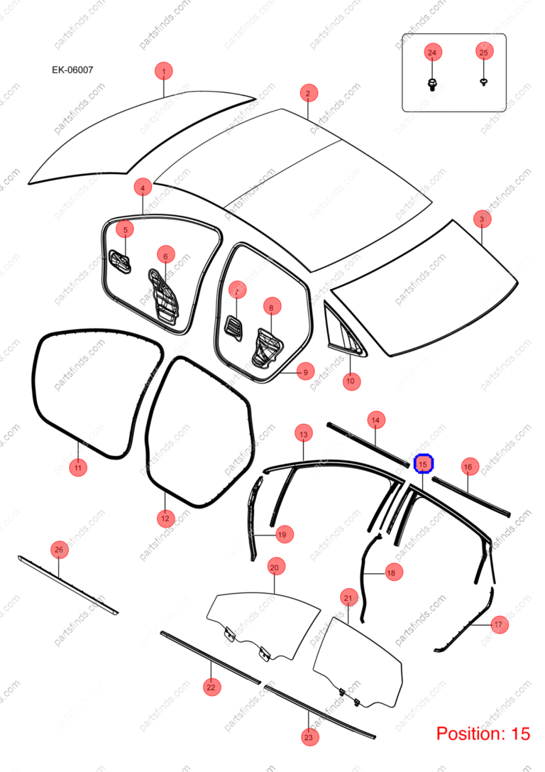 13427695-00|1342769500 | Door glass lift rubber strip | BYD parts | EKEA-6207113 | EKEA6207113 | Seal EV | PartsFinds