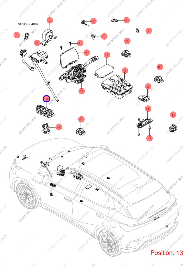 13431195-00|1343119500 | Shift lever trim panel | BYD parts | HA2E-1703040Q-Y1A9 | HA2E1703040QY1A9 | Atto3 PLUS EV | Yuan PLUS EV | PartsFinds