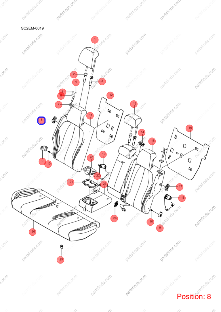 13431245-00|1343124500 | Seat lock mechanism | BYD parts | SC2E-7005680 | SC2E7005680 | Atto3 PLUS EV | Yuan PLUS EV | Dolphin EV | PartsFinds