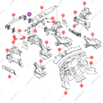13440469-00|1344046900 | Bumper frame bracket | BYD parts | EM2E-5301559/77 | EM2E530155977 | Dolphin EV | PartsFinds