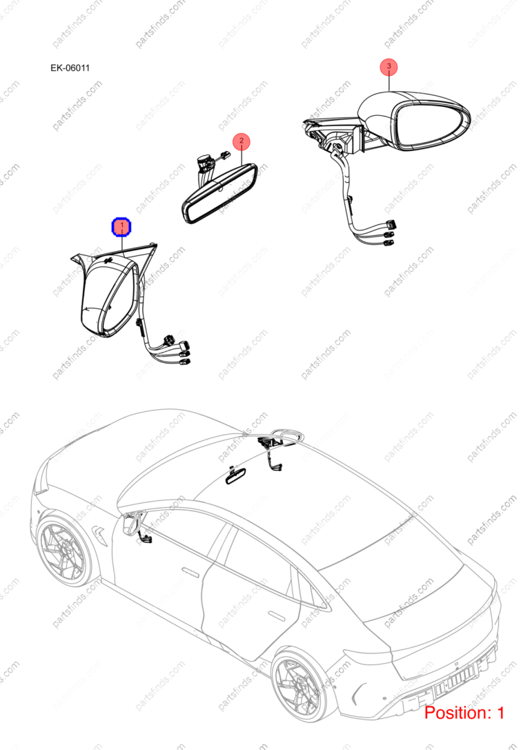13442721-00|1344272100 | Reverse mirror assembly | BYD parts | EKEA-8202100A | EKEA8202100A | Seal EV | PartsFinds