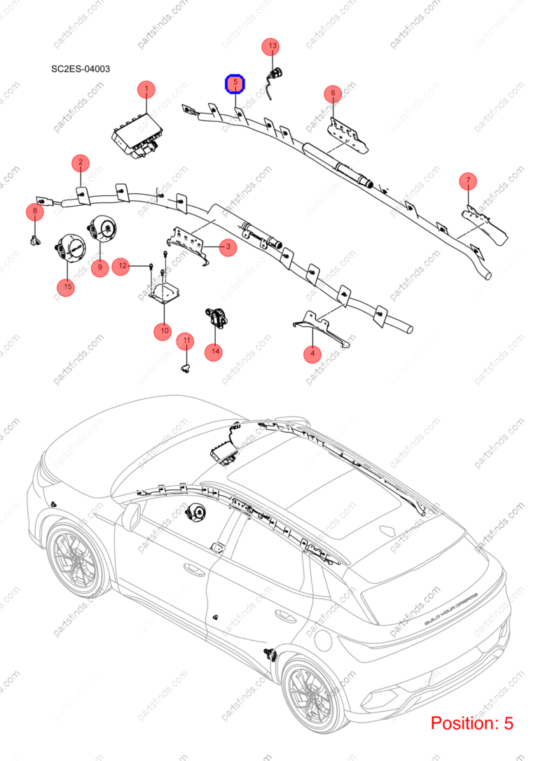 13458033-00|1345803300 | Side air curtain | BYD parts | SC2EM-5820800 | SC2EM5820800 | Atto3 PLUS EV | Yuan PLUS EV | PartsFinds