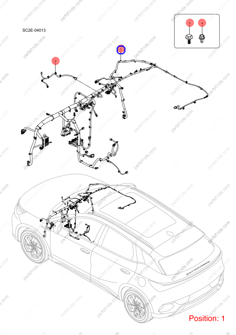 13458382-00|1345838200 | Instrument panel wiring harness | BYD parts | SC2EQ-4003100C | SC2EQ4003100C | Atto3 PLUS EV | Yuan PLUS EV | PartsFinds