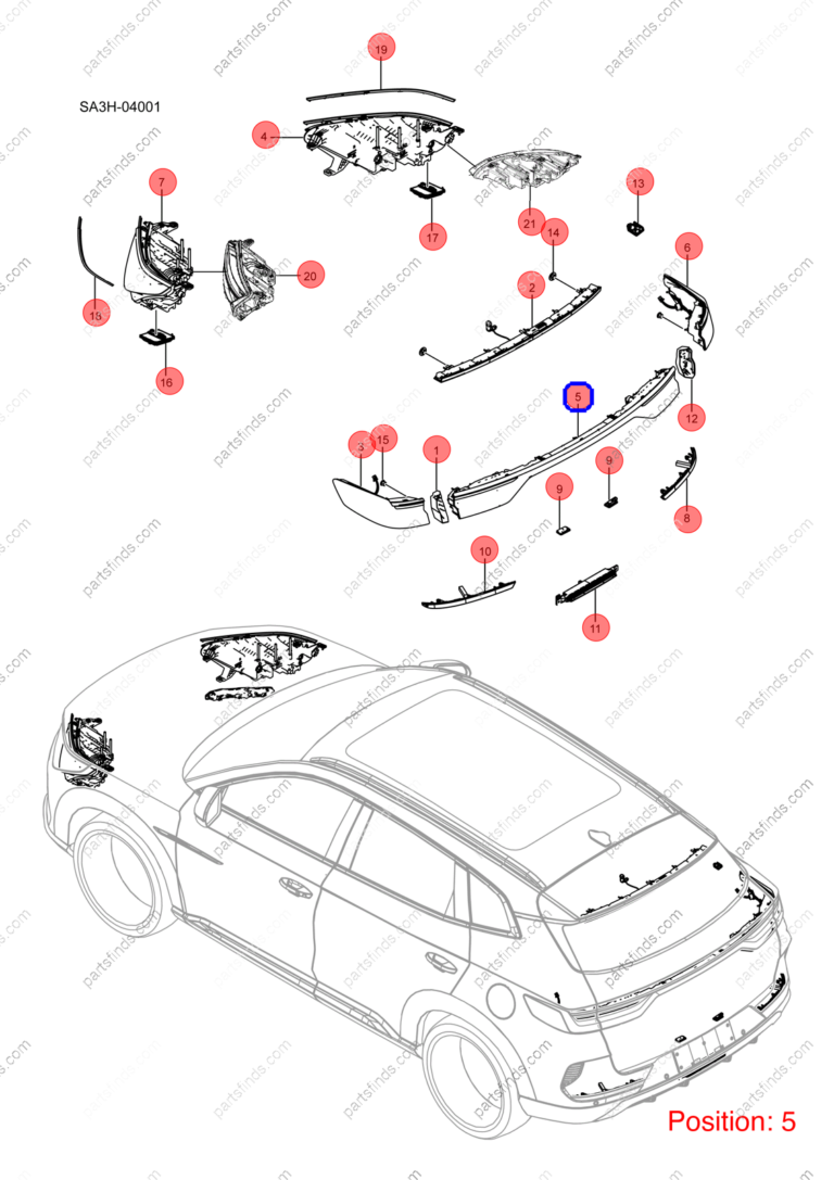 13458709-00|1345870900 | Taillight | BYD parts | SA3F-4107300G | SA3F4107300G | Song PLUS DM-i | PartsFinds